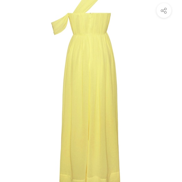 Paradise High Slit Yellow Chiffon Maxi Dress - Picture 8 of 14